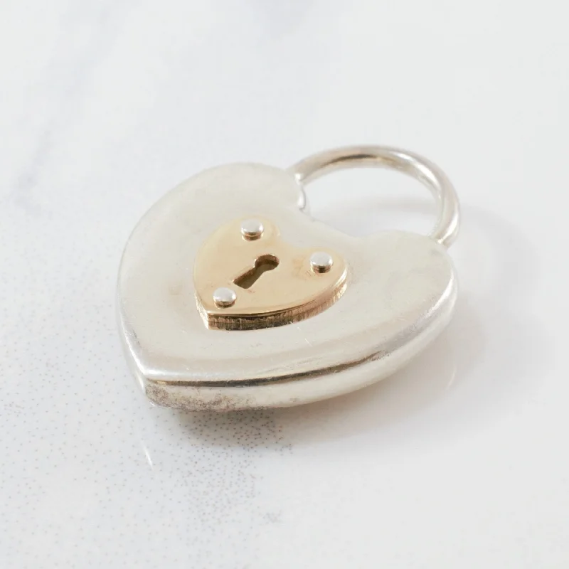 'Tiffany & Co.' Two Tone Heart Lock Pendant