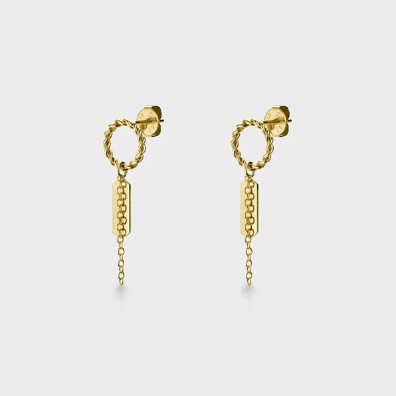 Essentielle Twisted Charm Earrings Colour Gold