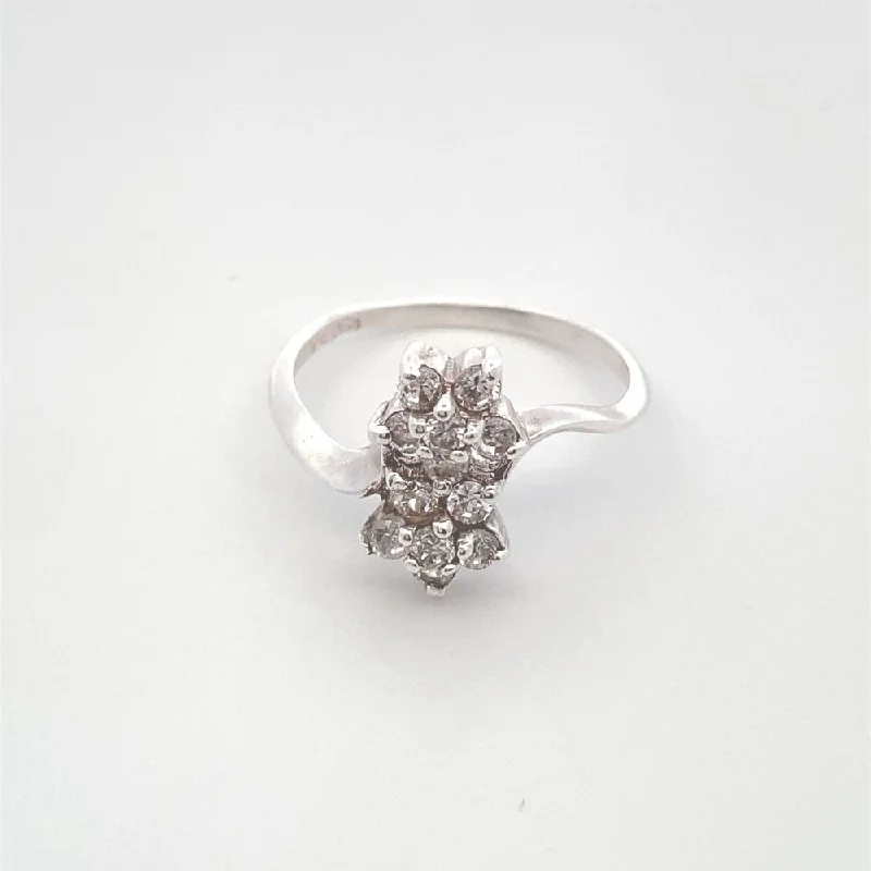 Aster Double Flower Rositas 925 Sterling Silver Promise Ring