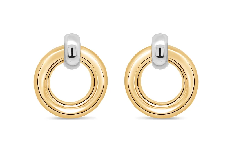 Casablanca Gold Plated Knocker Hoop Earrings