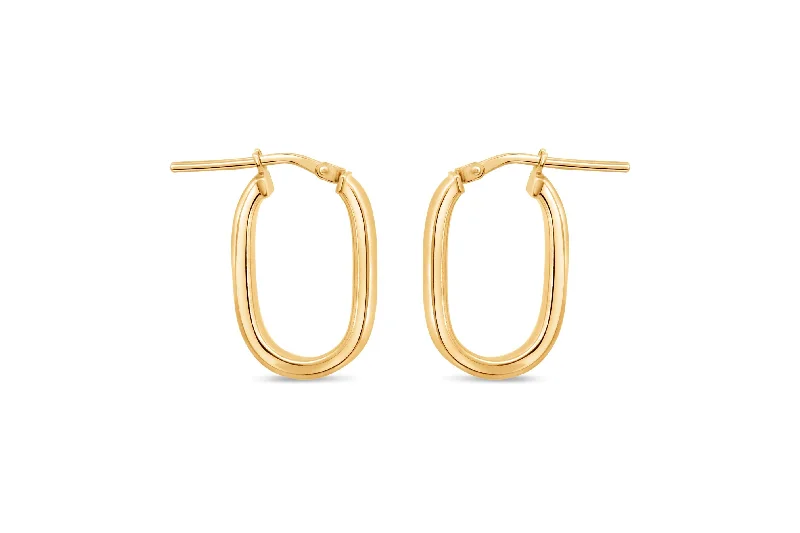 Casablanca Gold Plated U-Hoop Earrings