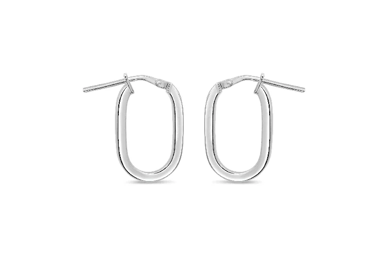 Casablanca Sterling Silver U-Hoop Earrings