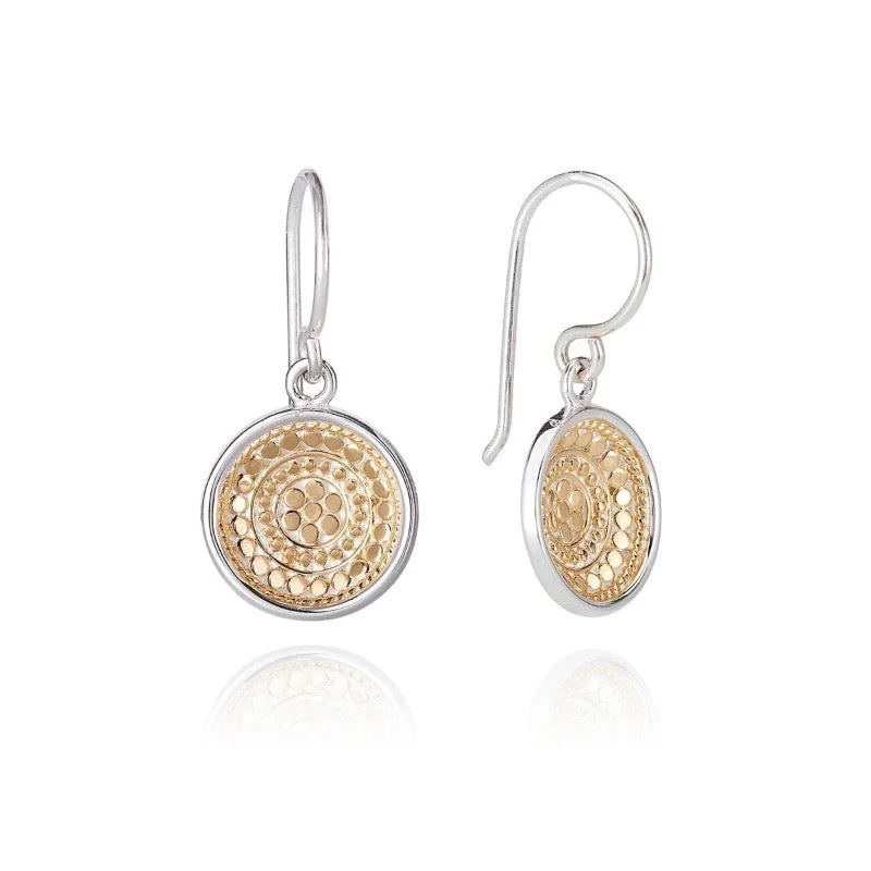 Dish Drop Earrings - Gold