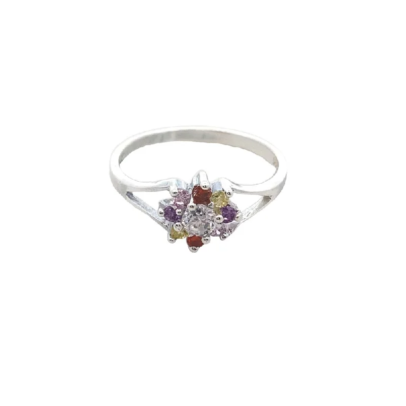 Dahlia Rositas Multicolor 925 Sterling Silver Promise Ring