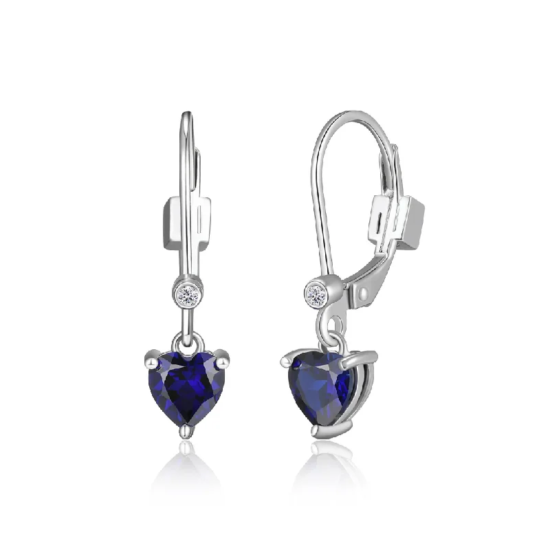 Elle Blue Star Heart Earrings