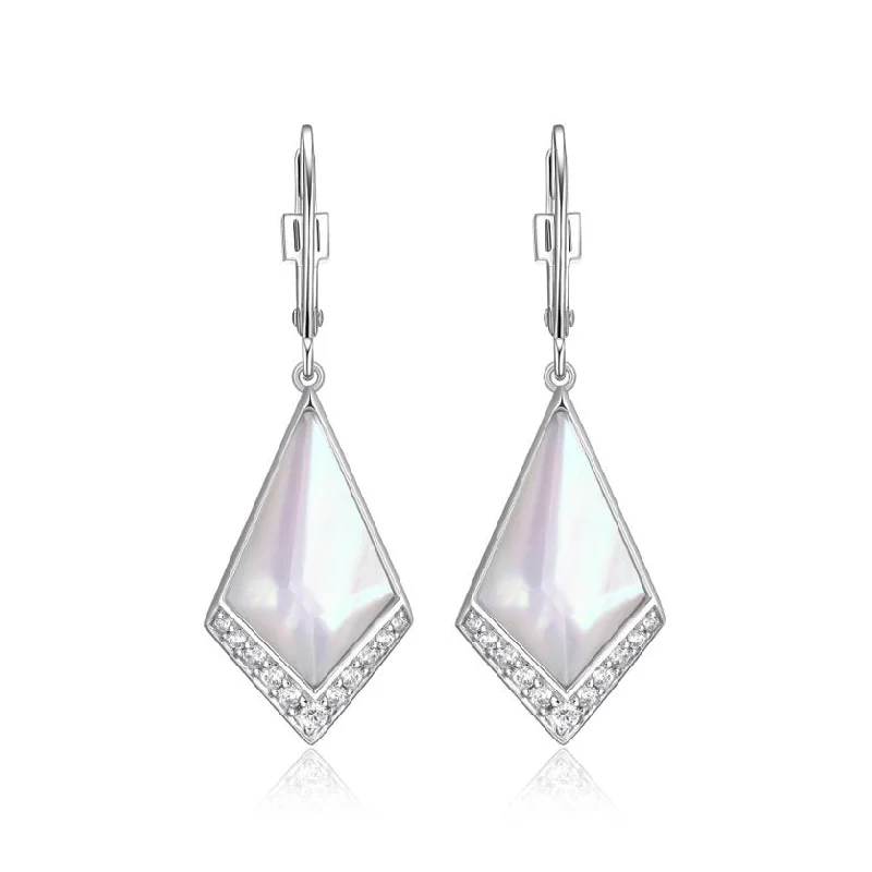 Elle Iceberg CZ Sterling Silver Drop Earrings