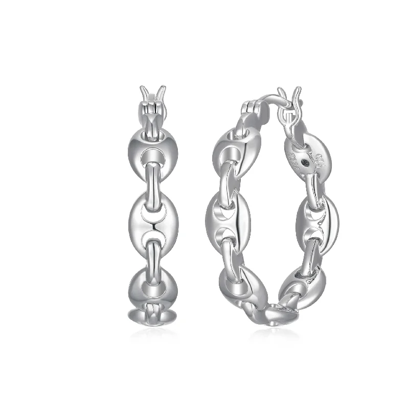 Elle Link Hoop Earrings