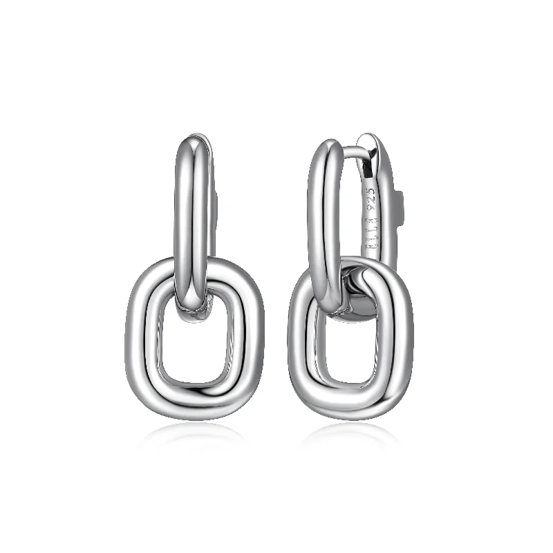 Elle Link Hoop Earrings