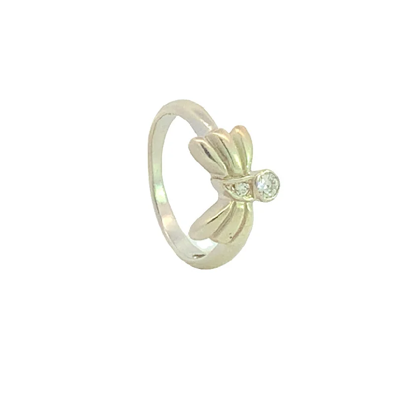 Sanblasted Ribbon Design Ring For Female R2828