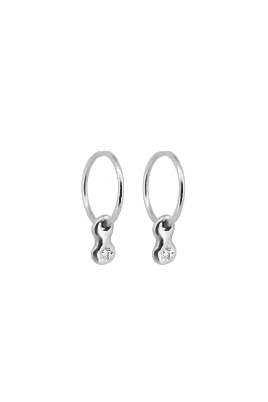 Lab Grown Reservoir Hoops Silver