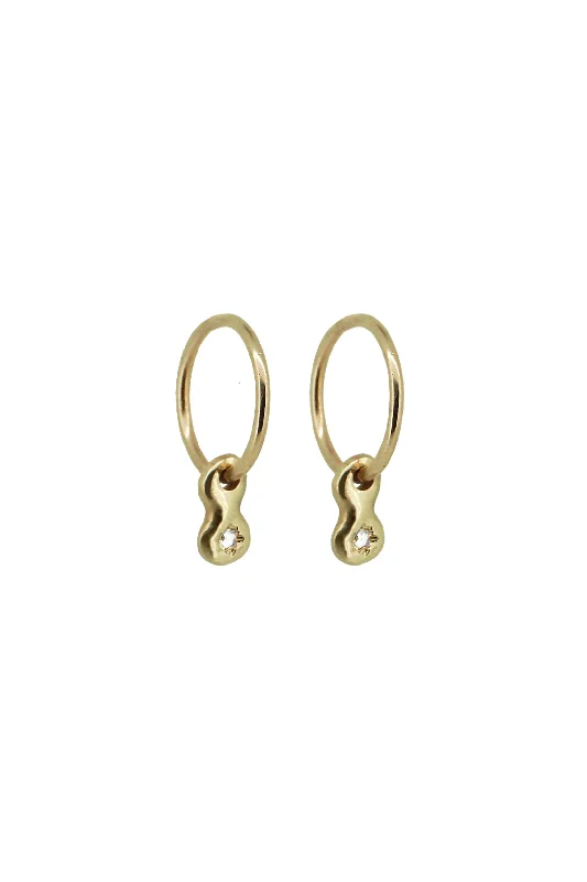 Lab Grown Reservoir Hoops Solid Gold