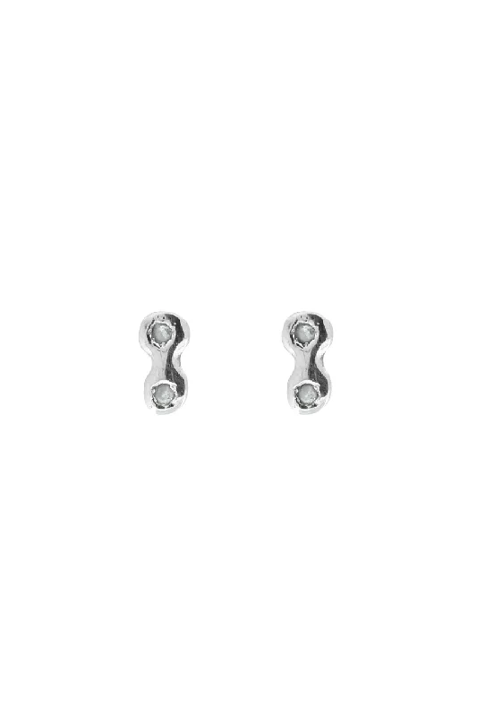 Lab Grown Reservoir Stud 02 Silver