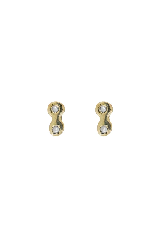 Lab Grown Reservoir Stud 02 Solid Gold