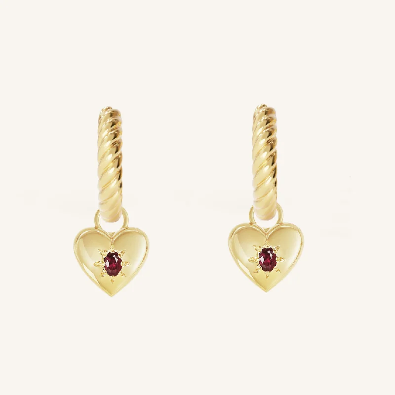 Rouge Charm Hoops