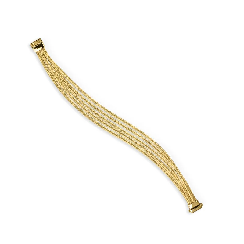 18K Yellow Gold Five Strand Bracelet