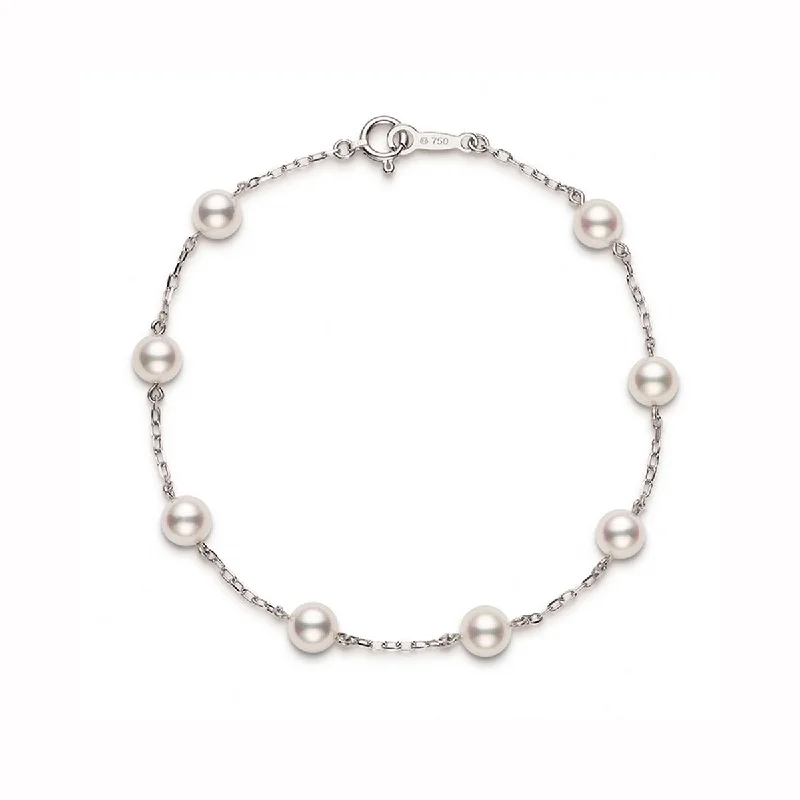 Akoya Cultured Pearl Station Bracelet