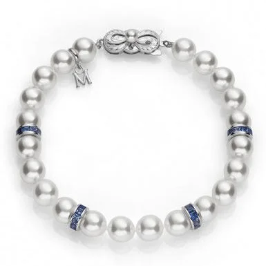 Akoya Pearl and Sapphire Bracelet