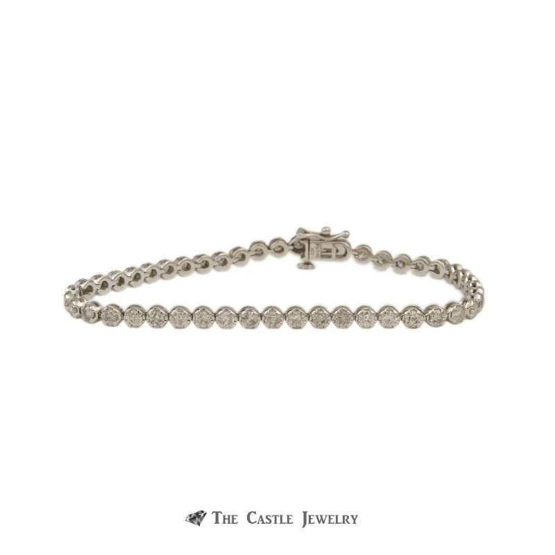 BRAND NEW 3cttw Diamond Tennis Bracelet in White Gold