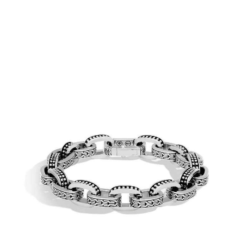 Classic Chain Silver Jawan Link Bracelet