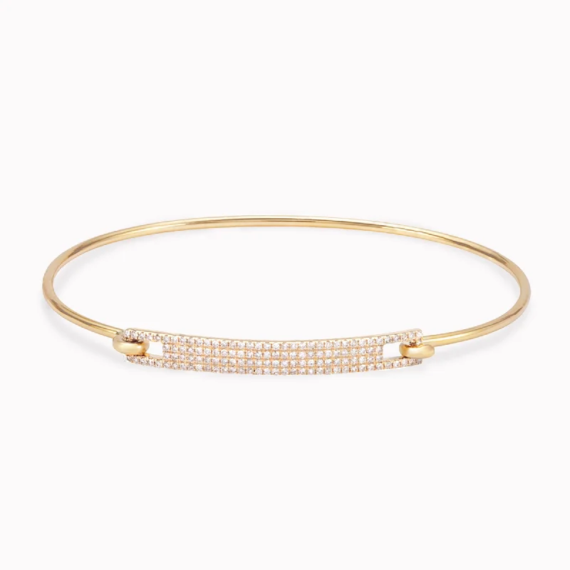 Diamond ID Tag Bangle