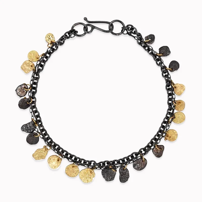 Double Chain Kelp Disc Bracelet