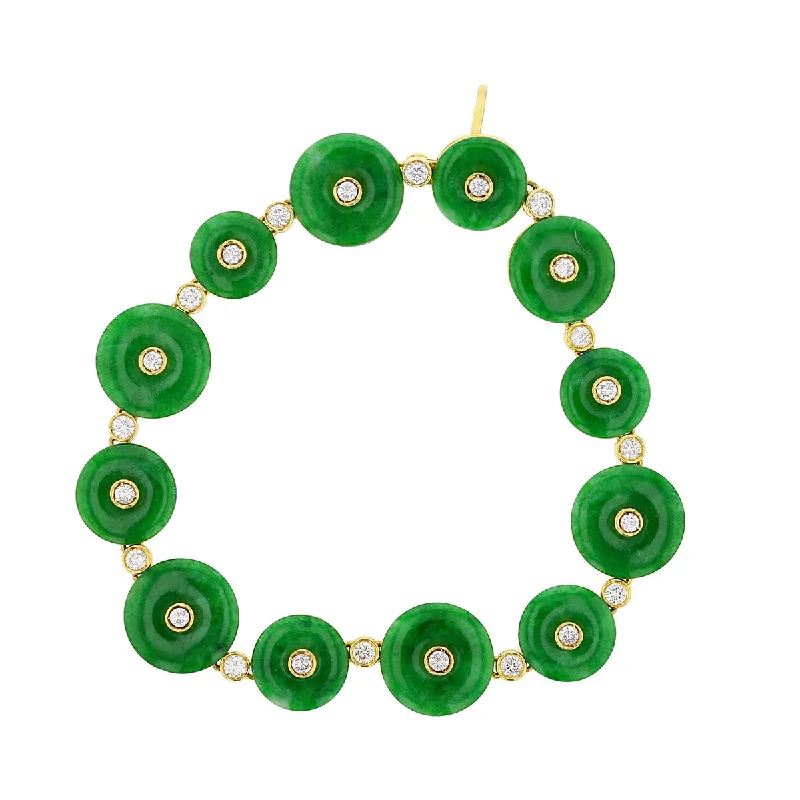 Jadeite and Diamond Bracelet