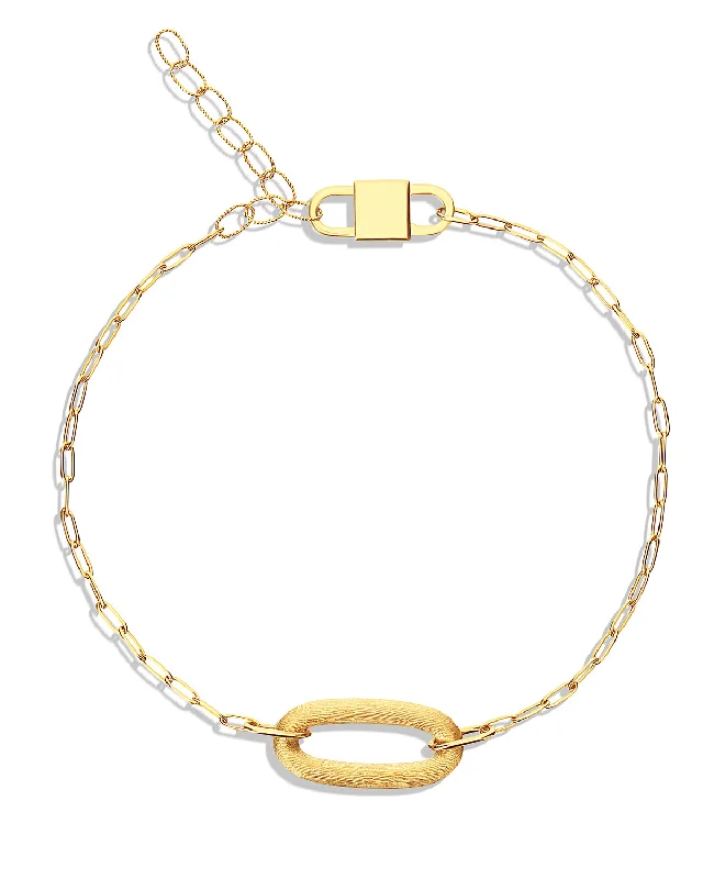 LIBERA Gold oval ring bracelet