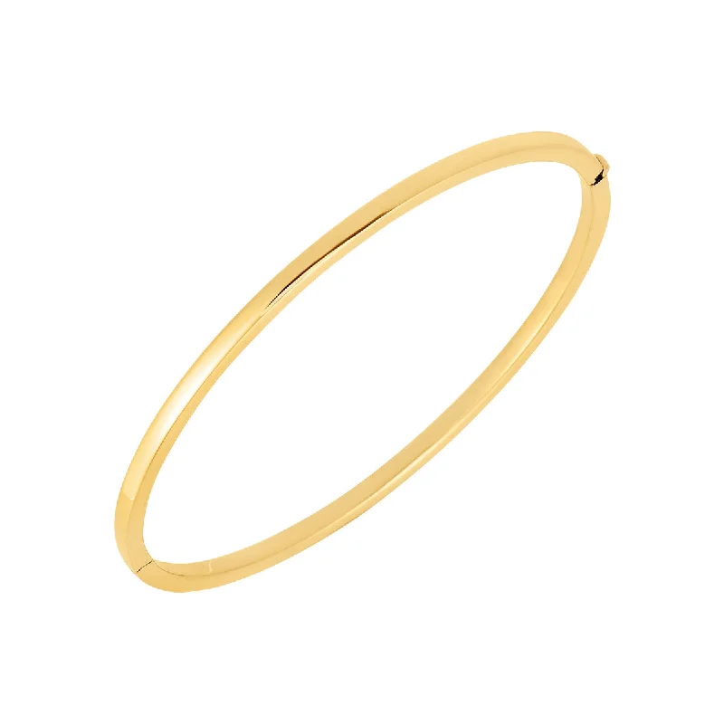 18K Yellow Gold Oval Bangle