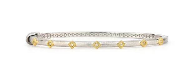 Sterling Silver Bracelet with Diamond Kites