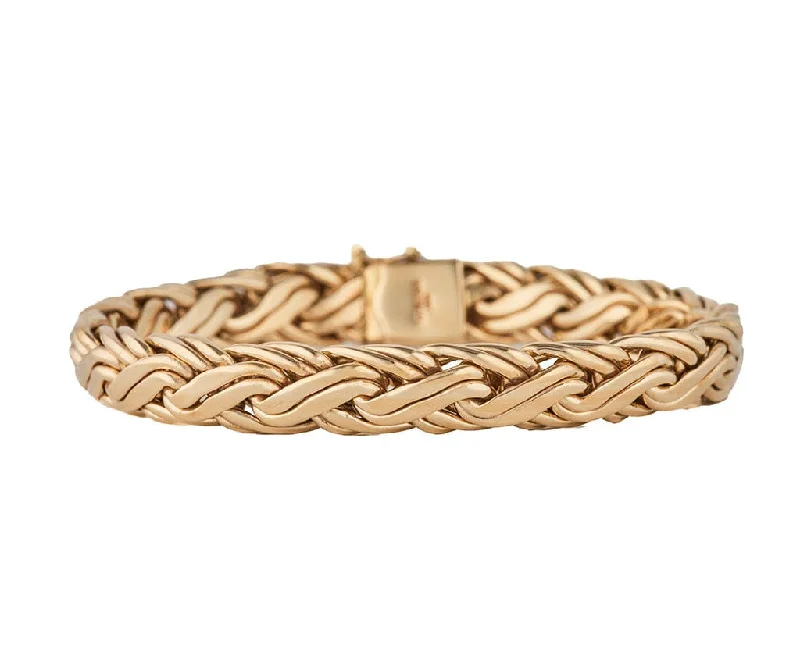 Tiffany & Co. Polished Wheat Braided Rope Bracelet in 14K