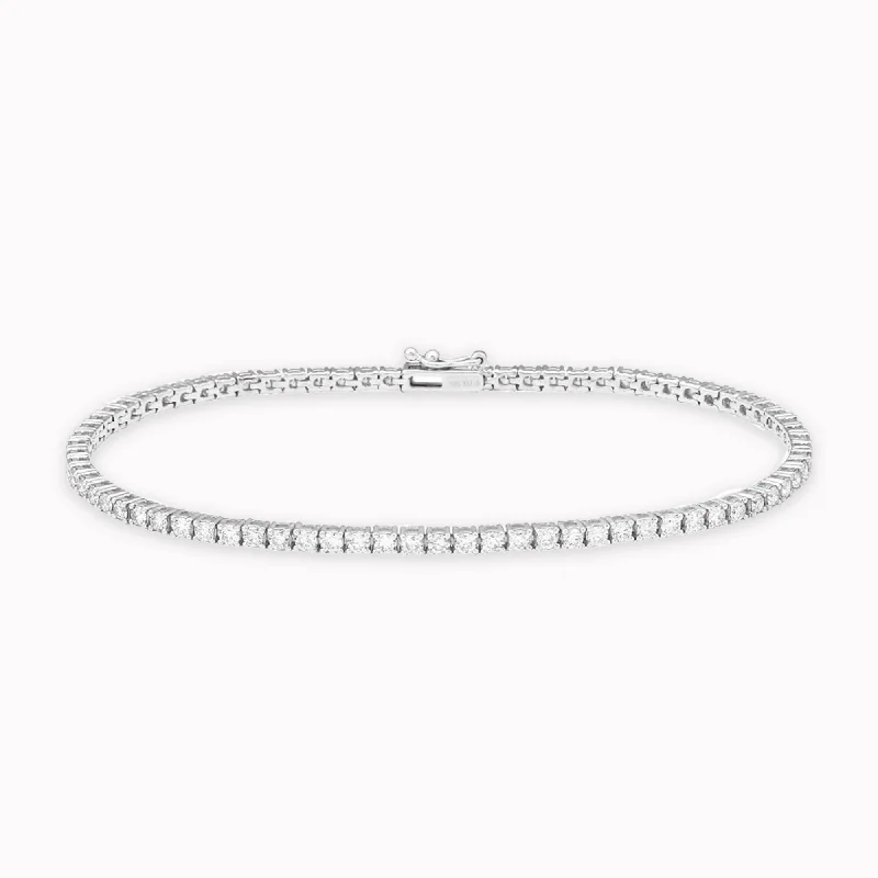 White Gold Diamond Tennis Bracelet 1ct