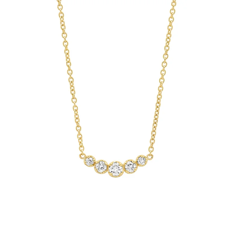 5 Illusion Set Diamond Necklace