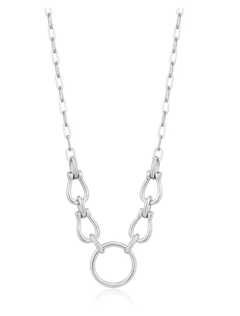 Ania Haie 925 Silver Horseshoe Link Necklace-16 inches