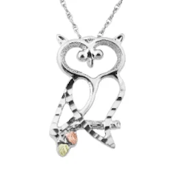 Black Hills Silver Owl Necklace