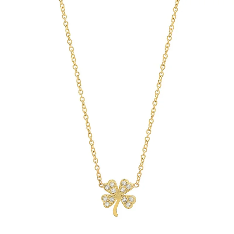 Diamond Mini Clover Necklace