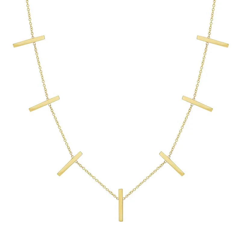 Long Cross Bar Necklace