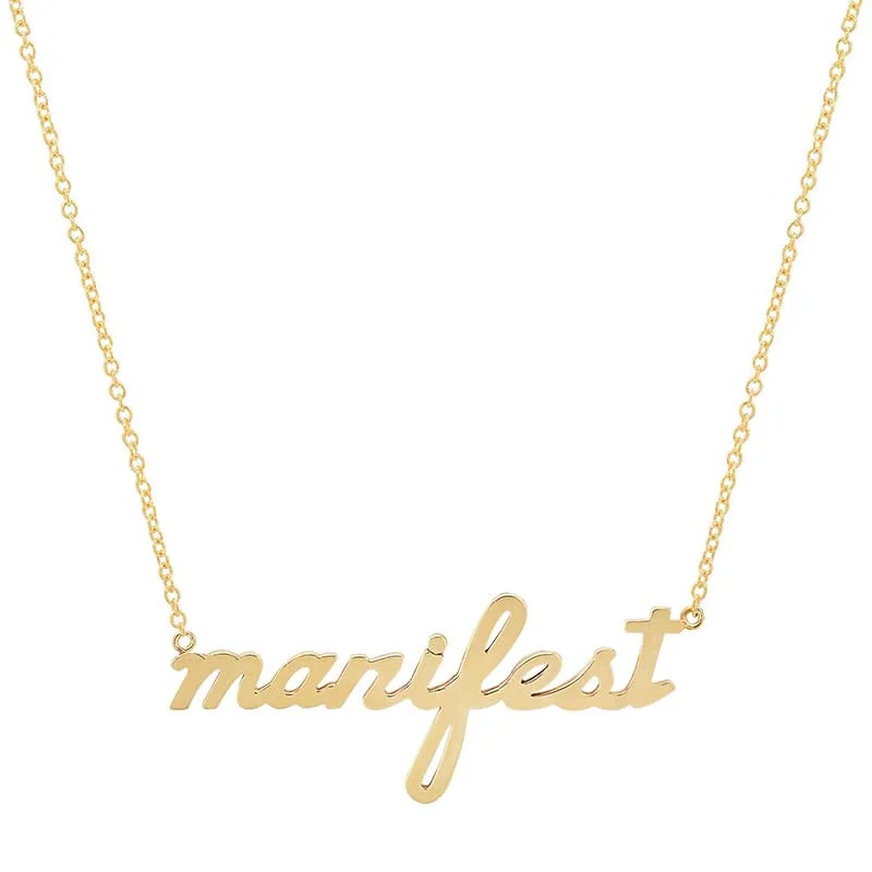 Manifest Script Necklace