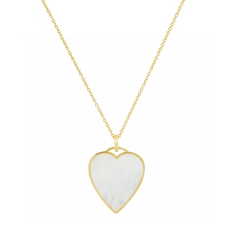 Mother of Pearl Inlay Heart Necklace