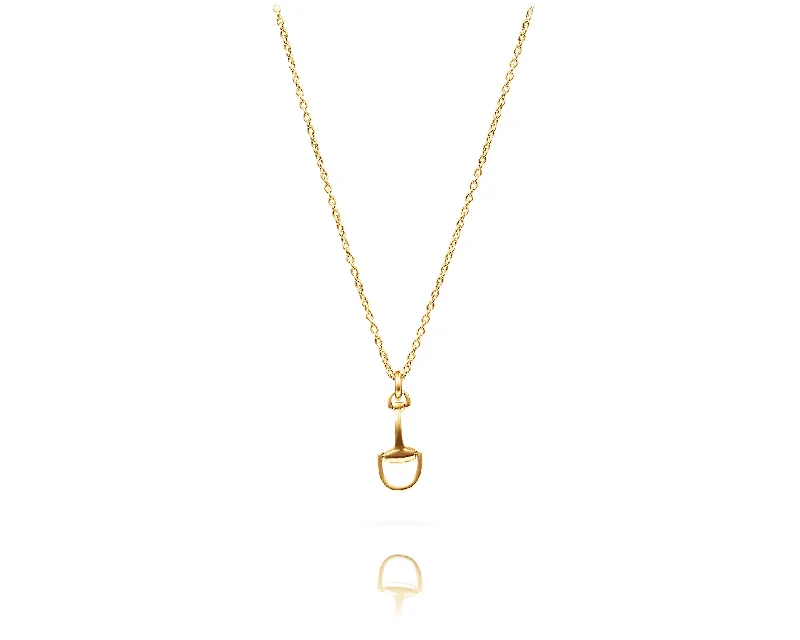 Small Montana Bit Charm Necklace | Gold