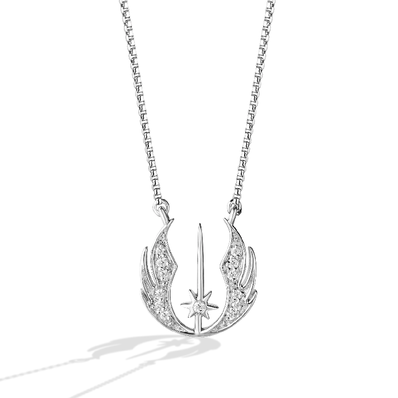 THE JEDI™ ORDER WOMEN'S PENDANT 1/10 CT.TW. White Diamonds Silver