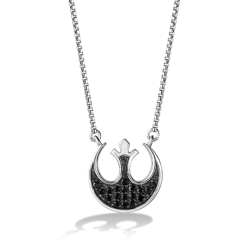 THE REBEL WOMEN'S PENDANT 1/4 CT.TW. Black Diamonds Silver